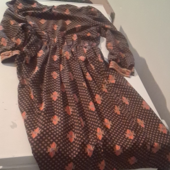 Vintage Lady Carol Boho Midi Dress | Size XL (Est.) Made USA - Picture 10 of 10